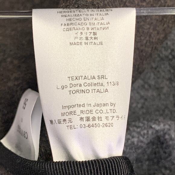 HARRIS WHARF LONDON Size 46 Heather Grey Brown Black Wool Single Breasted Coat - Picture 9 of 9